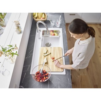 Кухонная мойка BLANCO ZENAR XL 6 S SILG LI PDUR White O.ZUB InFino M.AF SILGRANIT™, PuraDur™, Белый 524001