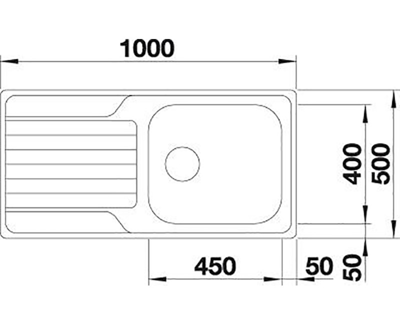 Кухонная мойка BLANCO DINAS XL 6S O.AF Нержавеющая сталь 524254