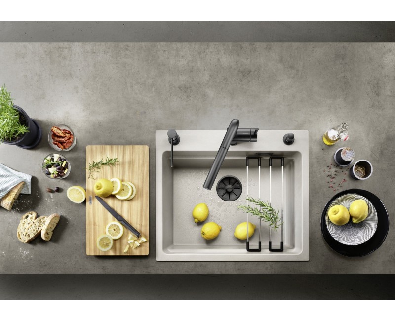 Virtuves Izlietne BLANCO ETAGON 6 PDUR White M.ZUB InFino O.AF  SILGRANIT™, PuraDur™, Balta 524543