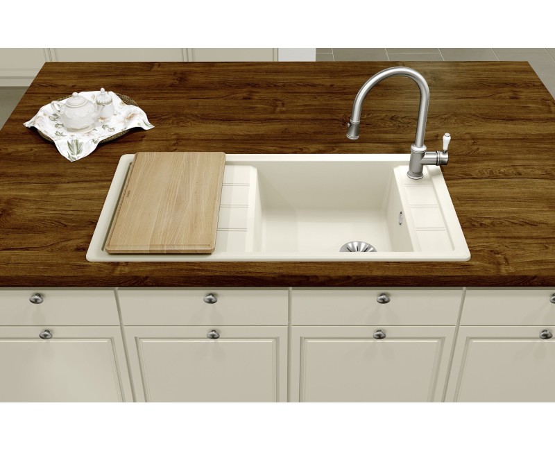 Virtuves Izlietne BLANCO FARON XL 6 S SILG PDUR White O.ZUB O.AF SILGRANIT™, PuraDur™, Balta 524807