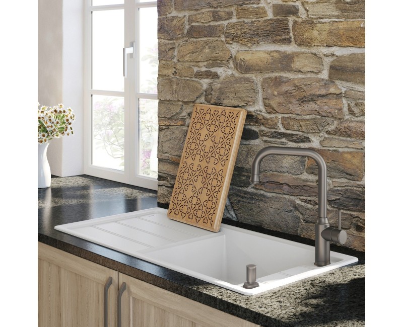 Virtuves Izlietne BLANCO FARON XL 6 S SILG PDUR White O.ZUB O.AF SILGRANIT™, PuraDur™, Balta 524807