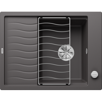 Virtuves Izlietne BLANCO ELON 45 S PDUR Rock grey InFino O.AF  SILGRANIT™, PuraDur™, Akmeņu pelēka 524825