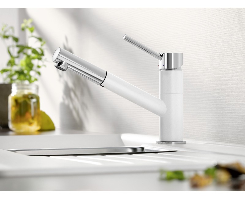 Кухонный смеситель BLANCO KANO-S Белый/хром HD 525040