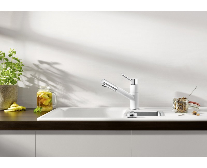 Кухонный смеситель BLANCO KANO-S Белый/хром HD 525040