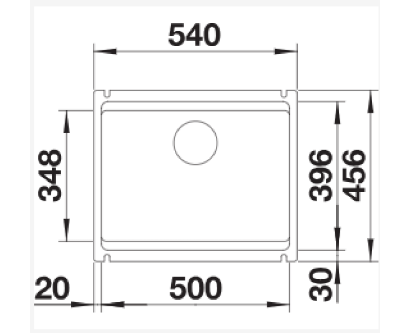 Кухонная мойка BLANCO ETAGON 500-U, керамическая, белая, глянцевая, InFino O.AF, керамика, PuraPlus™, кристально-белый, глянцевый (керамика) 525149