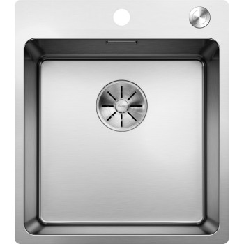 Virtuves Izlietne BLANCO ANDANO 400-IF/A SATIN InFino M.PC Nerūsējošais tērauds, Satīna spīdīga, 45 525244