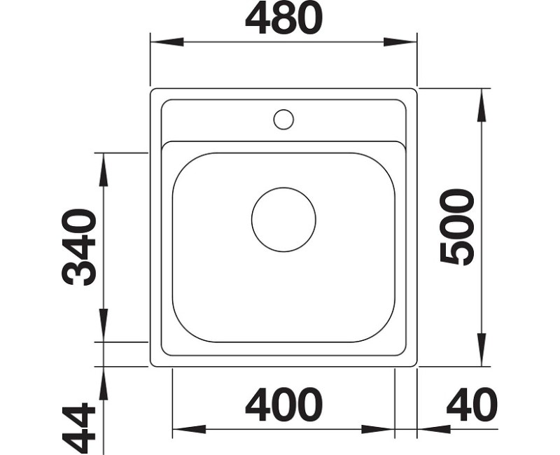 Кухонная мойка BLANCO DANA 45 Natural O.AF Нержавеющая сталь 525322
