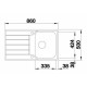 Virtuves izlietne BLANCO CLASSIMO 45 S-IF RV brushed InFino M.AF Nerūsējošā tērauda 525330 Virtuves izlietne BLANCO CLASSIMO 45 S-IF RV brushed InFino M.AF Nerūsējošā tērauda 525330