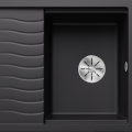 Virtuves Izlietne BLANCO ELON 45 S PDUR Black InFino O.AF  Melna, SILGRANIT™ 525880