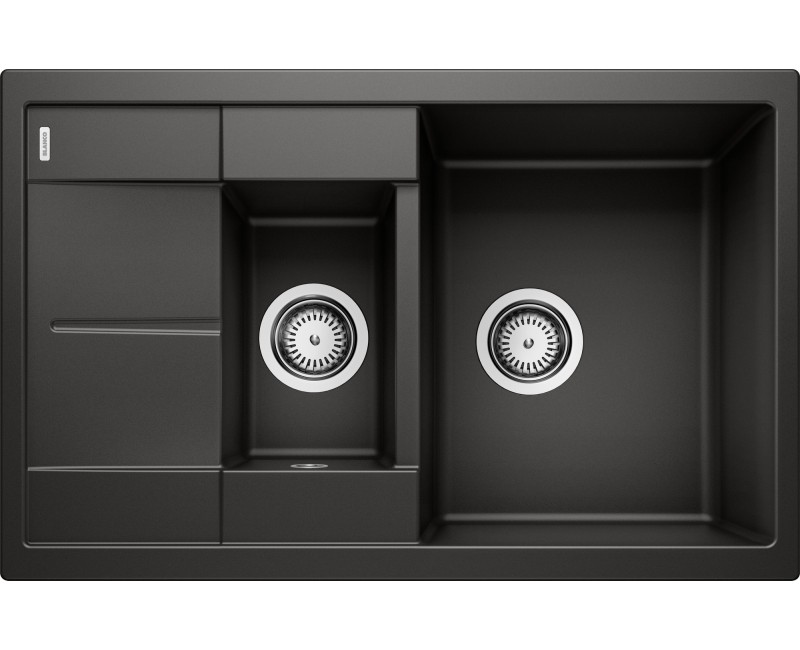Кухонная мойка BLANCO METRA 6 S компактная SILG PDUR Black M. AF Black, SILGRANIT™ 525925