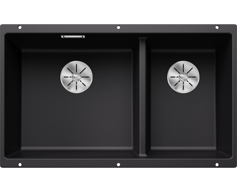 Virtuves Izlietne BLANCO SUBLINE 430/270-U SILG PDUR Black InFino O.AF  SILGRANIT™, PuraDur™, Melna 525991