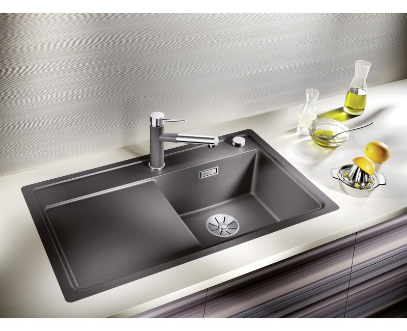 Кухонная мойка BLANCO ZENAR 45 S SILG LI PDUR Black O.ZUB InFino M.AF Black, SILGRANIT™ 526034