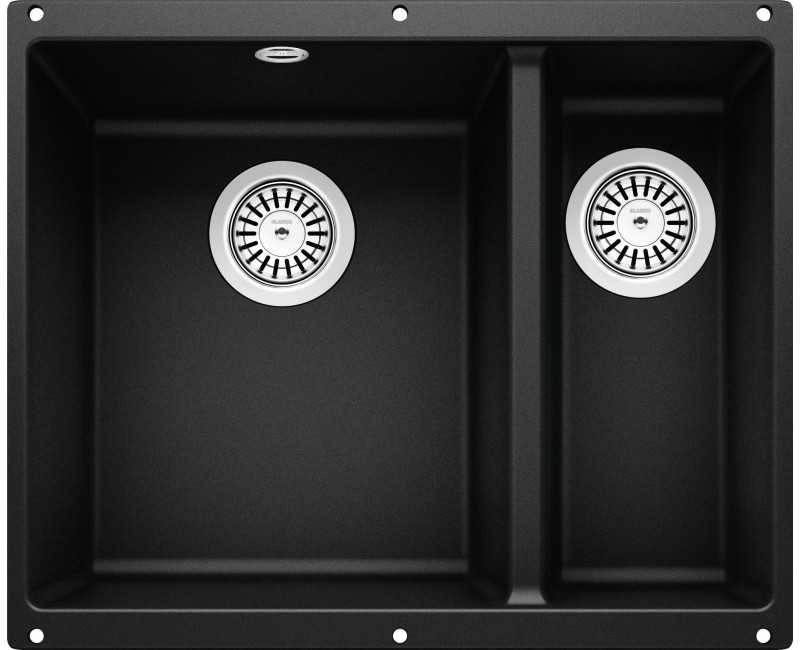 Кухонная мойка BLANCO ROTAN 340/160-U LI Black O.AF SILGRANIT™, Black 526096
