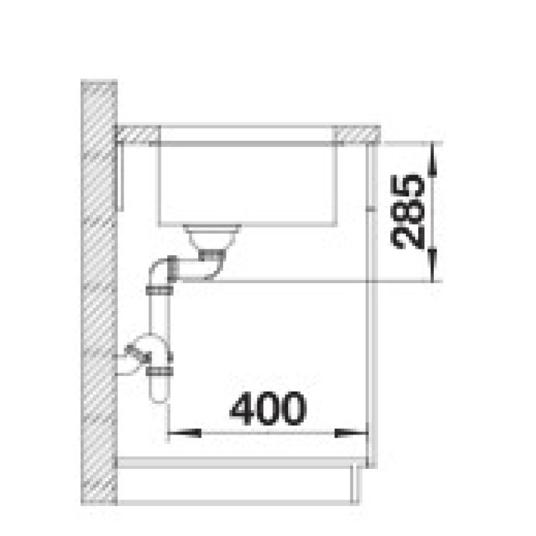 Virtuves izlietne BLANCO SOLIS 500-U BRUSHED InFino O.AF Nerūsējošā tērauda 526122