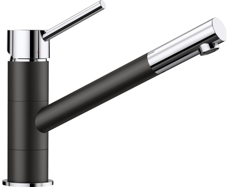 Кухонный смеситель BLANCO KANO Черный/хром HD 526175
