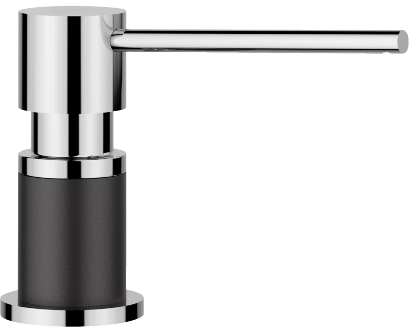 Дозатор мыла BLANCO LATO Черный / Хром 526177