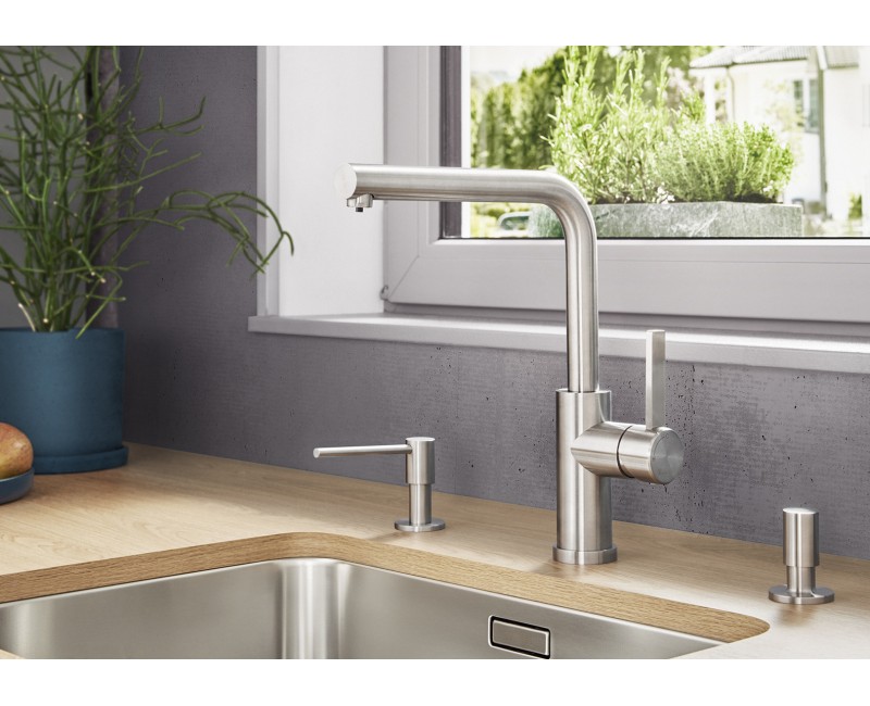 Кухонный смеситель BLANCO LANORA-F RH Matt Stainless Steel HD 526179