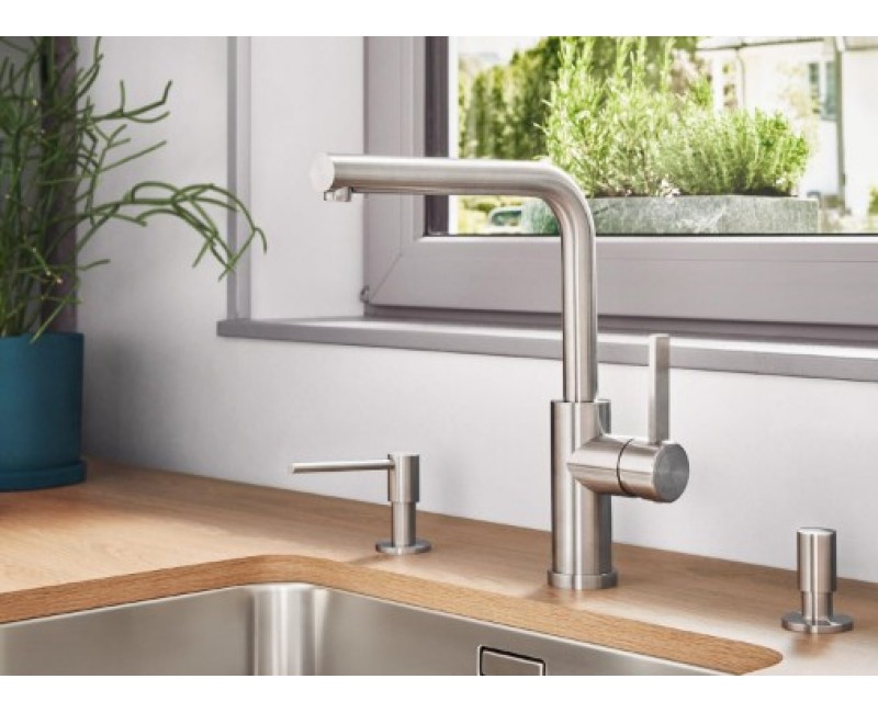 Кухонный смеситель BLANCO LANORA-F RH Matt Stainless Steel HD 526179