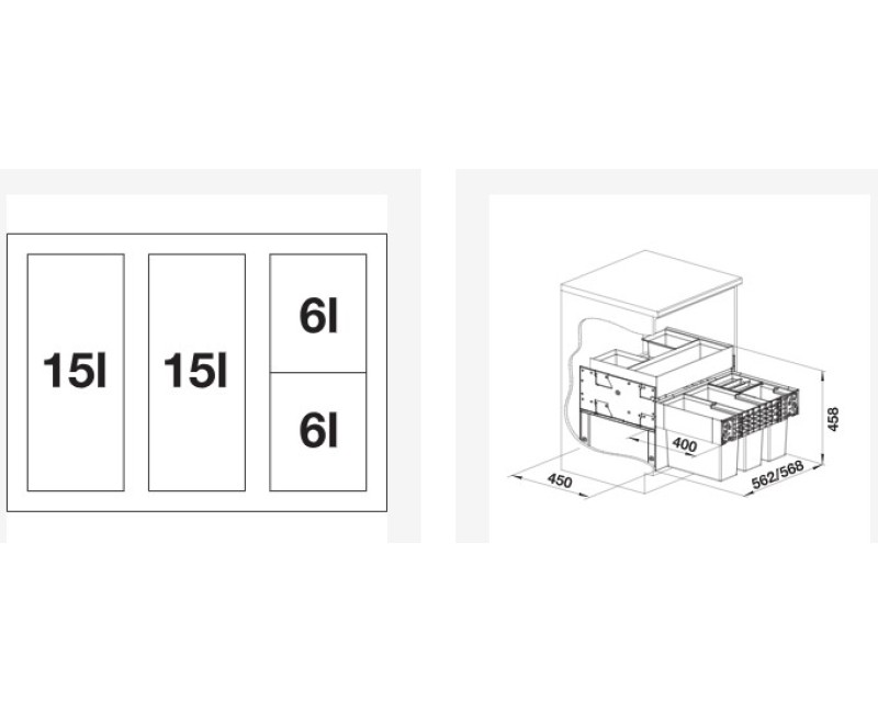 Системы сортировки отходов BLANCO SELECT II 60/4 Orga 526211