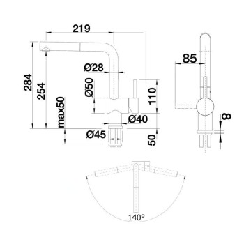 Virtuves maisītājs BLANCO LINUS-S PVD Tērauda krāsa 526242