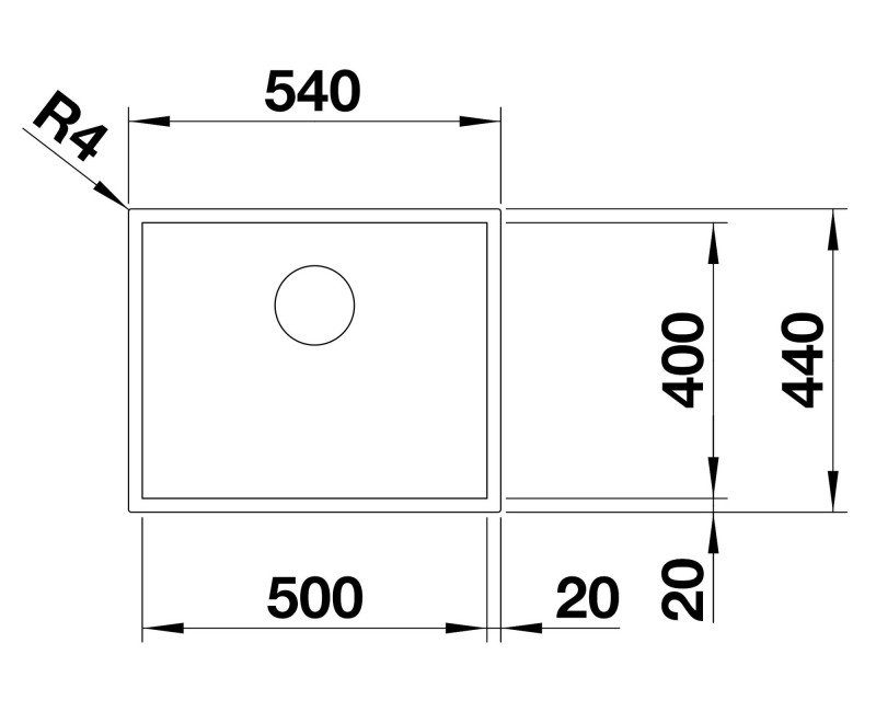 Кухонная мойка BLANCO ZEROX 500-U Dark Steel InFino O.AF, нержавеющая сталь, темная сталь 526243
