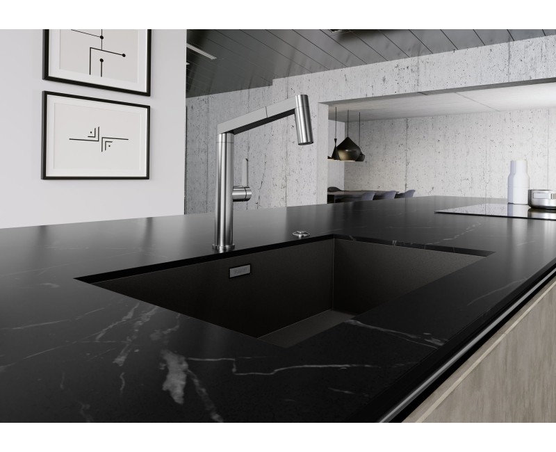 Кухонная мойка BLANCO ZEROX 700-U Dark Steel InFino O.AF, нержавеющая сталь, темная сталь 526244