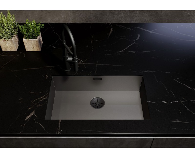 Кухонная мойка BLANCO ZEROX 700-U Dark Steel InFino O.AF, нержавеющая сталь, темная сталь 526244