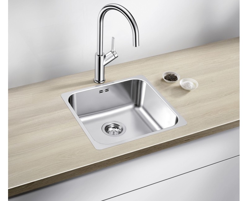 Virtuves Izlietne BLANCO SUPRA 400-IF R12 BRUSHED O.AFNerūsējošais tērauds, Krāsots pārklājums 526350