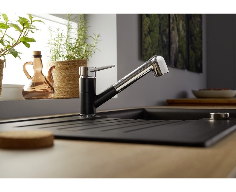 Кухонный смеситель BLANCO WEGA-S II Anthracite/chrome HD 526420