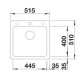 Virtuves izlietne BLANCO NAYA 5 SILG PDUR White O.AF SILGRANIT™ 526582