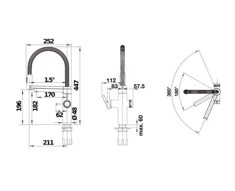 Virtuves maisītājs BLANCO EVOL-S PRO FILTER Melns Matēts HD 526636