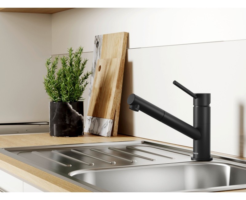 Кухонный смеситель BLANCO KANO-S Черный матовый HD 526668