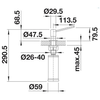 Ziepju Dozators BLANCO TORRE Matēts Zelts 526700