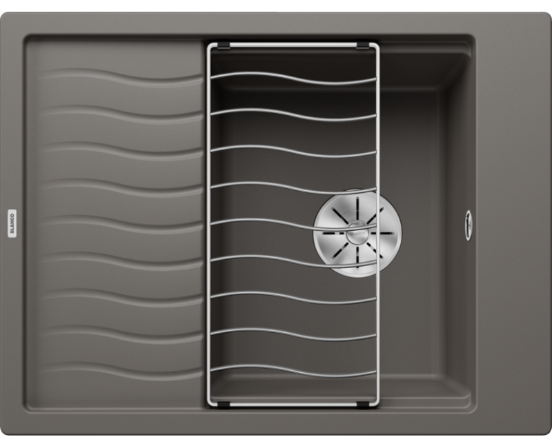Кухонная мойка BLANCO ELON 45 S Volcano grey InFino O.AF SILGRANIT™, PuraDur™, Volcano grey 527250