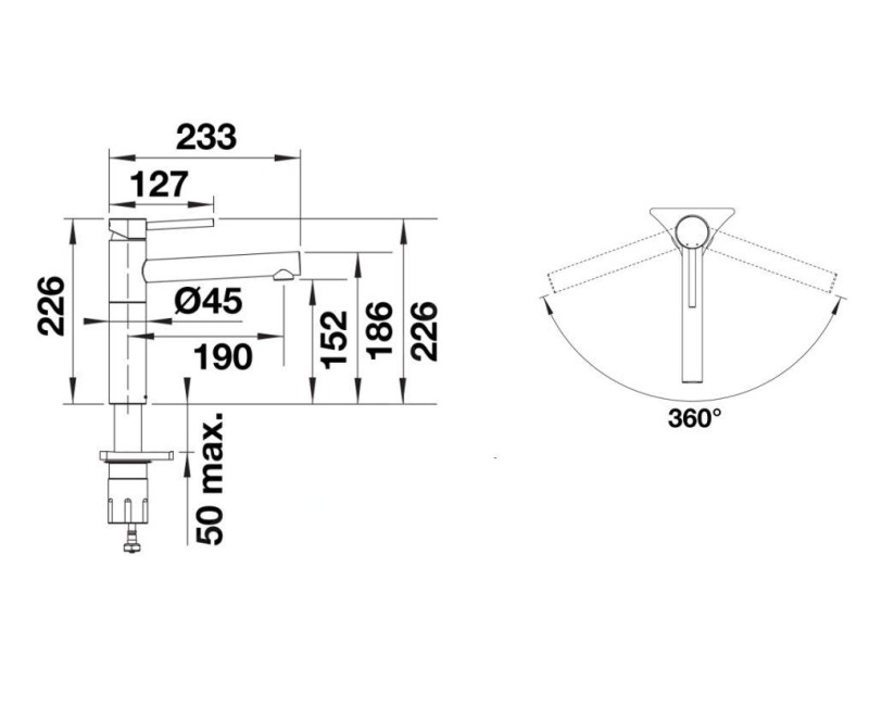Кухонный смеситель BLANCO ALTA II PVD Steel цвет 527529