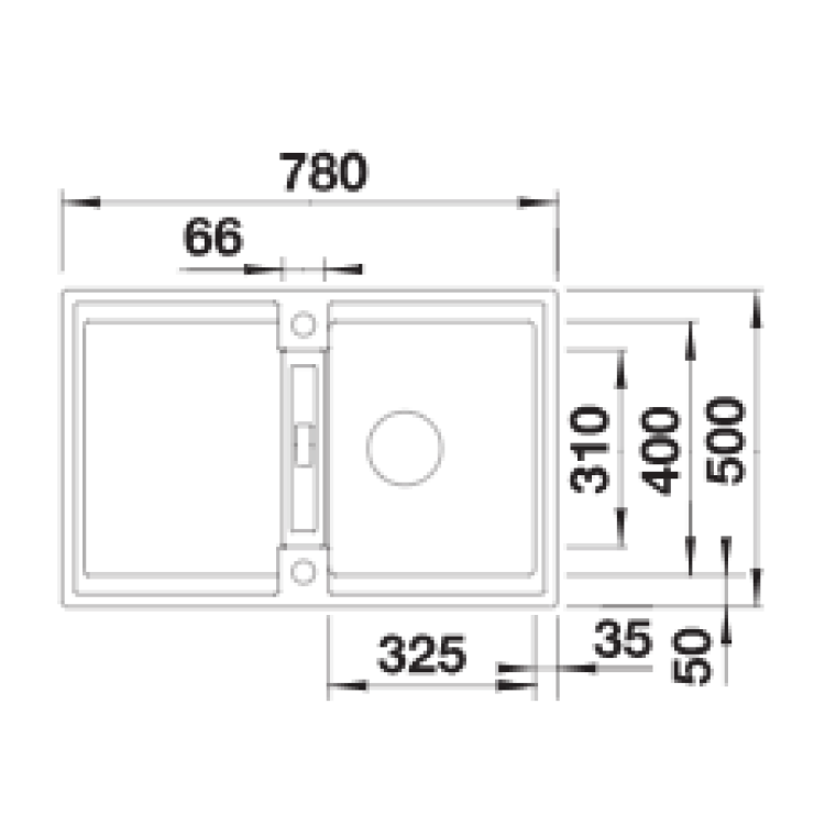 Virtuves Izlietne BLANCO ADIRA 45S SILG Tartufo M.AF SILGRANIT™, Tartufo 527591 Virtuves Izlietne BLANCO ADIRA 45S SILG Tartufo M.AF SILGRANIT™, Tartufo 527591