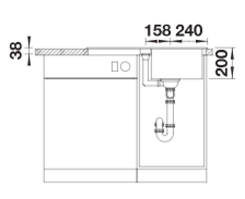 Virtuves Izlietne BLANCO ADIRA 45S SILG Coffee M.AF SILGRANIT™, Kafijas 527592