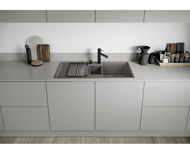 Кухонная мойка BLANCO ADIRA 6S SILG Black M.AF SILGRANIT™, Black 527601