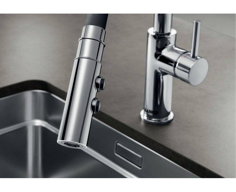 Кухонный смеситель BLANCO Catris Flexo Dark Satin Steel цвет 527731