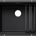 Virtuves Izlietne BLANCO Etagon 500-U SILG Black M.ZUB O.AF WFS SILGRANIT™, Melna 527754