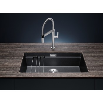 Virtuves Izlietne BLANCO ETAGON 700-U SILG Black M.ZUB O.AF WFS SILGRANIT™, Melna 527762