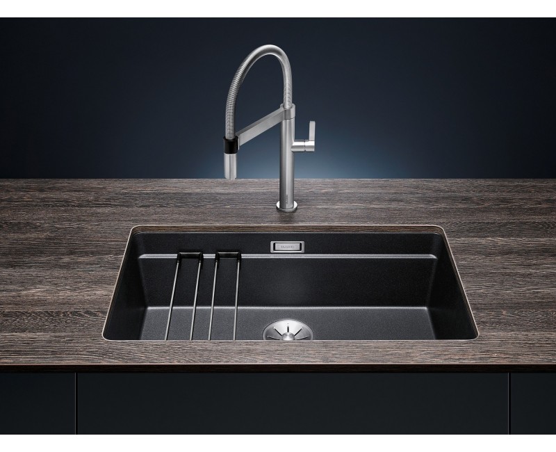 Virtuves Izlietne BLANCO ETAGON 700-U SILG Black M.ZUB O.AF WFS SILGRANIT™, Melna 527762