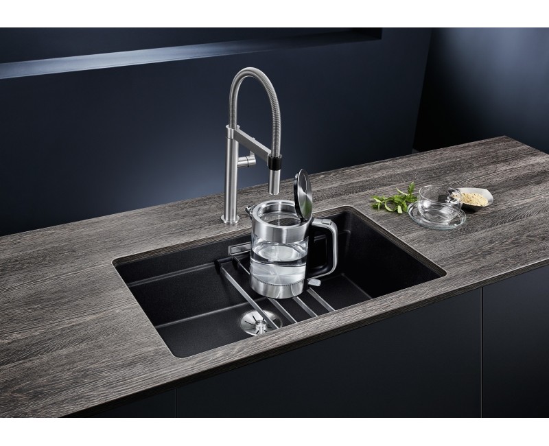 Virtuves Izlietne BLANCO ETAGON 700-U SILG Black M.ZUB O.AF WFS SILGRANIT™, Melna 527762