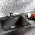 Кухонная мойка BLANCO PLEON 8 SILG Black O.ZUB O.AF WFS SILGRANIT™, Black 527778