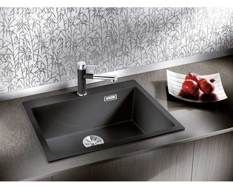 Кухонная мойка BLANCO PLEON 8 SILG Black O.ZUB O.AF WFS SILGRANIT™, Black 527778