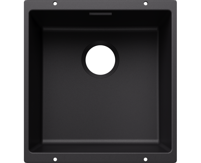 Virtuves Izlietne BLANCO SUBLINE 400-U SILG Black O.ZUB O.AF WFS  SILGRANIT™, Melna 527786