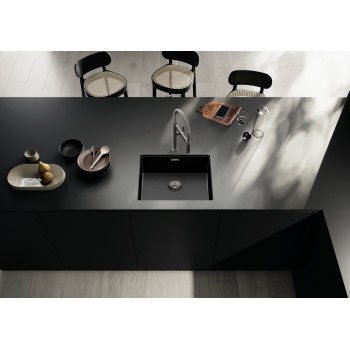 Virtuves Izlietne BLANCO CLARON 500-U DarkSteel Edition Infino O.AF Nerūsējošais tērauds, Tumšs Tērauds 527834