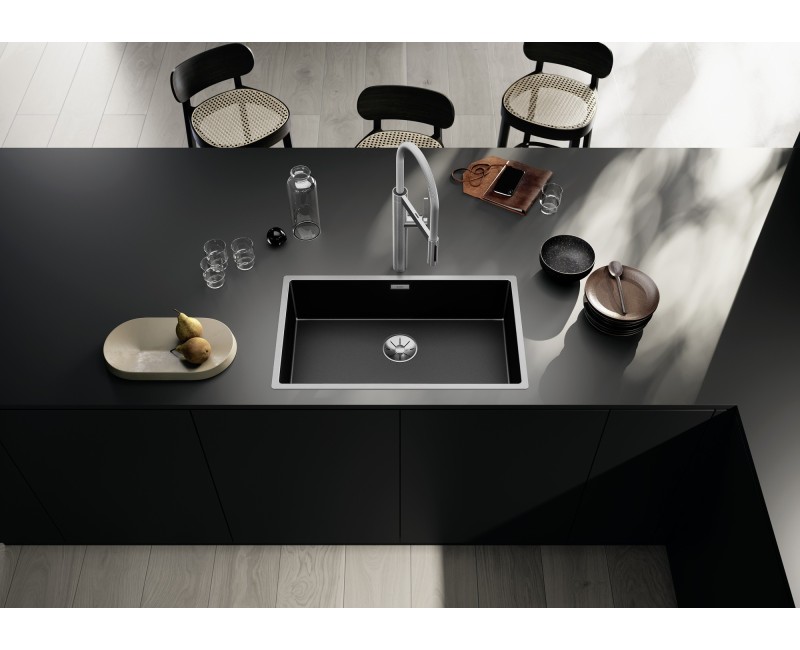 Кухонная мойка BLANCO CLARON 700-IF DarkSteel Infino O.AF, нержавеющая сталь, темная сталь 527837