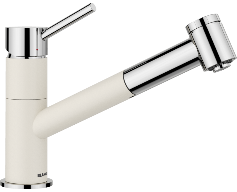 Кухонный смеситель BLANCO KANO-S VARIO Warm White/Chrome 527966