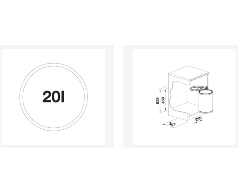 Система сортировки мусора BLANCO SINGOLO XL 527971